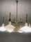 Italian Opaline Glass and Brass Chandelier from Stilnovo, 1950s 6