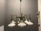 Italian Opaline Glass and Brass Chandelier from Stilnovo, 1950s 7