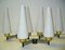 Large Opaline Glass Sconces from Stilnovo, 1950s, Set of 3 3