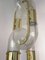 Italian Murano Glass and Brass Chain Chandelier by Aldo Nason for Mazzega, 1970s 12