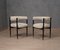 Mid-Century Austrian Upholstered Maple and Brass Armchairs, 1960, Set of 2 1