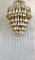 Mid-Century Round Chandelier in White Murano Glass, 2000s 3