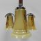 Art Deco Hanging Lamp with 3 Glass Shades, 1930s, Image 22