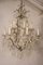 Antiker Kronleuchter mit böhmischen Kristalltropfen, 1890er 2