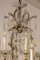 Lámpara de araña antigua con gotas de cristal de Bohemia, década de 1890, Imagen 9