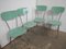 Green Formica Chairs, 1960s, Set of 4 3