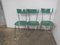 Green Formica Chairs, 1960s, Set of 6 1