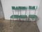 Grüne Resopal Stühle, 1960er, 6 . Set 1