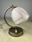 Italian Metal and Glass Bedside Lamp, 1940s, Image 1