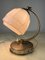 Italian Metal and Glass Bedside Lamp, 1940s, Image 3