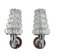 Mid-Century Lead Crystal Glass and Nickel Wall Sconces, 1960s, Set of 2, Image 1