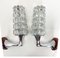 Mid-Century Lead Crystal Glass and Nickel Wall Sconces, 1960s, Set of 2 15