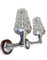 Mid-Century Lead Crystal Glass and Nickel Wall Sconces, 1960s, Set of 2 4