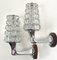 Mid-Century Lead Crystal Glass and Nickel Wall Sconces, 1960s, Set of 2, Image 14