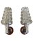 Mid-Century Lead Crystal Glass and Nickel Wall Sconces, 1960s, Set of 2 3