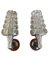 Mid-Century Lead Crystal Glass and Nickel Wall Sconces, 1960s, Set of 2, Image 3