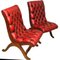 Spanische Vintage Stühle aus Mahagoni & Leder, 1960er, 2er Set 2
