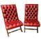 Vintage Spanish Chairs in Mahogany and Leather, 1960s, Set of 2, Image 6