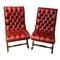 Vintage Spanish Chairs in Mahogany and Leather, 1960s, Set of 2, Image 4