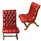 Spanische Vintage Stühle aus Mahagoni & Leder, 1960er, 2er Set 3