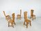 Brutalist Dining Chairs attributed to Depuydt, 1960s, Set of 5 6