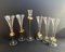 Candeliere e bicchieri vintage in cristallo di K&k Styling, Germania, set di 6, Immagine 1