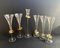 Vintage Crystal Glasses and Candlestick from K&k Styling, Germany, Set of 6, Image 1