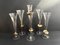 Vintage Crystal Glasses and Candlestick from K&k Styling, Germany, Set of 6 4