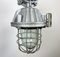 Large Industrial Cast Aluminium Cage Pendant Light, 1970s 13