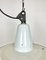 Industrial White Enamel Factory Pendant Lamp, 1960s 3