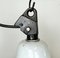 Lampe à Suspension d'Usine Industrielle en Émail Blanc, 1960s 5