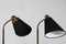 Scandinavian Adjustable Floor Lamps in Black Lacquer and Brass by Josef Frank, 1940s, Set of 2 3