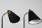 Scandinavian Adjustable Floor Lamps in Black Lacquer and Brass by Josef Frank, 1940s, Set of 2, Image 3