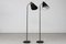 Scandinavian Adjustable Floor Lamps in Black Lacquer and Brass by Josef Frank, 1940s, Set of 2, Image 2