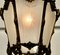 Französische Laternenlampe aus Messing & geätztem Glas im Rokoko-Stil, 1920er 4