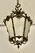 French Rococo Style Brass and Etched Glass Lantern Hall Light, 1920s 2