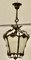 French Rococo Style Brass and Etched Glass Lantern Hall Light, 1920s 5