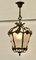French Rococo Style Brass and Etched Glass Lantern Hall Light, 1920s, Image 8