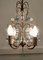 French Turquoise Crystal and Brass Chandelier, 1920s 3