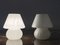 Lampes Champignon en Verre, 1980s, Set de 2 2