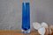 Blaue Vintage Vase aus Muranoglas, 1960er 1