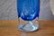 Blaue Vintage Vase aus Muranoglas, 1960er 3