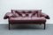 Mid-Century Love Seat Ledersofa im Stil von Percival Lafer, Ungarn, 1970er 1