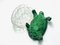 Recipiente en forma de tortuga de vidrio con malaquita de Curt Schlevogt, años 60, Imagen 6