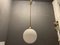 Italian Opaline Glass Sphere Pendant Lights, 1970s, Set of 2 6