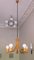 Danish Variable Height Chandelier with 5 Arms, 1970s, Image 4