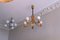 Danish Variable Height Chandelier with 5 Arms, 1970s, Image 5