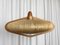 Height Adjustable Ceiling Pendant Lamp in Teak and Sisal from Temde Leuchten, Germany, 1960s 8
