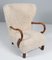 Danish Cabinetmaker 1940s Lounge Chair, Lambskin, Image 2