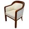 Biedermeier Bergege Chair in Walnut & Creme Velvet, Austria, 1840s 1